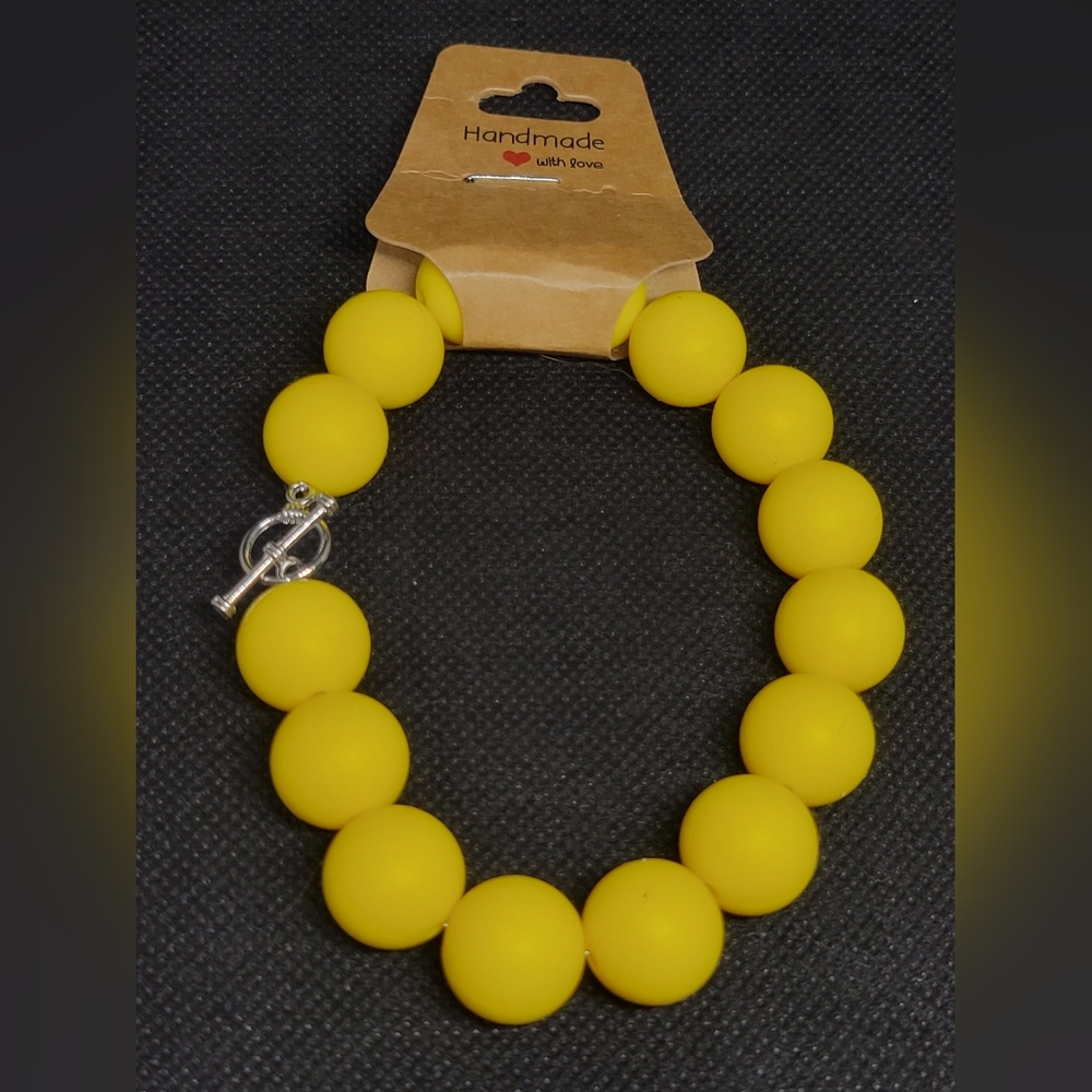 Yellow Beaded Bracelet